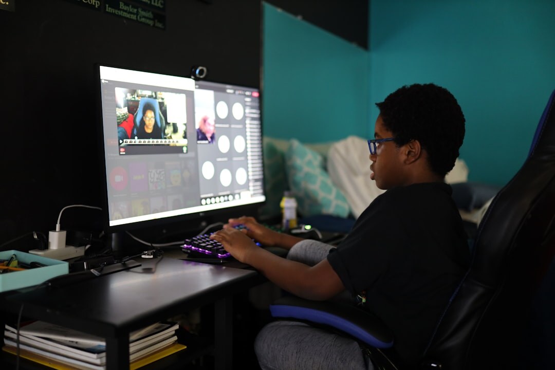 person studying programming at home
