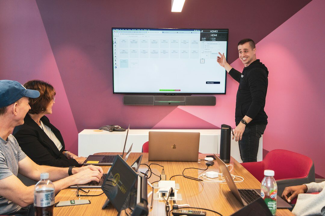 instructor teaching coding class